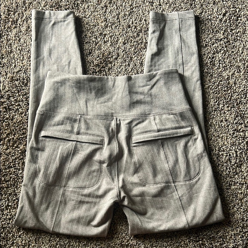 Athleta Gray Herringbone Tailored Leggings with Structured Fabric Size Small P